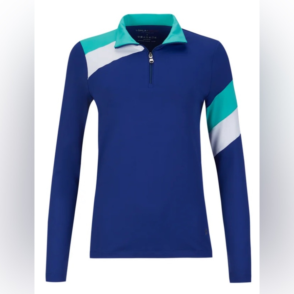 Lohla Sport | LS Fiona Cross Stripe Lapis Blue White Sz S - Picture 1 of 7